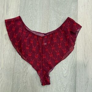 Adore Me Red Sheer Panties